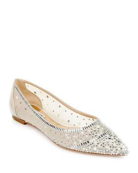 Badgley Mischka | Women's Babette Pointed Embellished Flats商品图片,2件7.5折, 满折