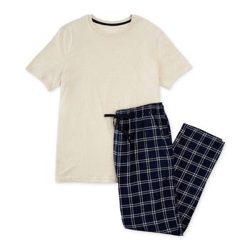 商品Nautica | Men's 2-Pc. Classic-Fit Solid T-Shirt & Plaid Flannel Pajama Pants Set,商家Macy's,价格¥611图片