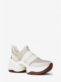 迈克·科尔斯, Michael Kors | Olympia Glitter Chain Mesh Slip-On Trainer商品图片 5折×额外7.5折, 额外七五折