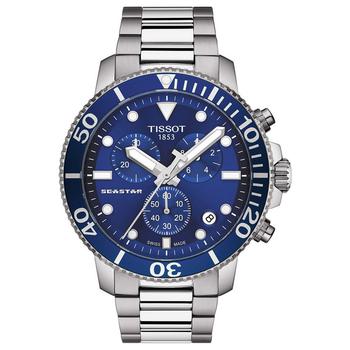 tissot seastar, Tissot | Men's Swiss Chronograph Seastar 1000 Stainless Steel Bracelet Diver Watch 45.5mm商品图片 