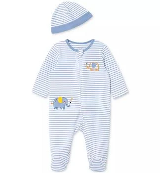 Little Me | Baby Boys Elephant Coverall with Hat, 2 Piece Set,商家Macy's,价格¥100