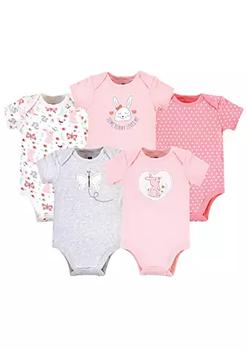 Hudson | Hudson Baby Infant Girl Cotton Bodysuits, Sweet Bunny商品图片,