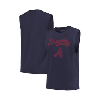 Majestic, Majestic | Men's Threads Navy Atlanta Braves Softhand Muscle Tank Top商品图片 7.2折