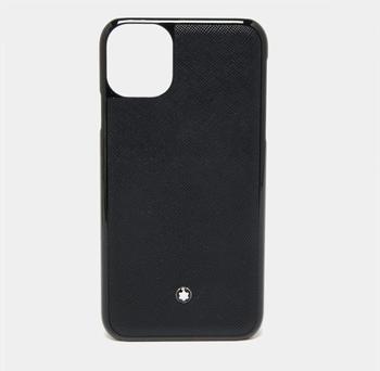 万宝龙钱包怎么选, [二手商品] MontBlanc | Montblanc Black Leather and Plastic Sactorial iPhone 11 Case商品图片 8.5折