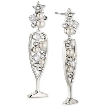 AJOA | by Nadri Crystal & Imitation Pearl Champagne Drop Earrings,商家Macy's,价格¥484