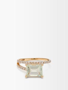 MATEO, MATEO | Point of Focus diamond, amethyst & 14kt gold ring商品图片 