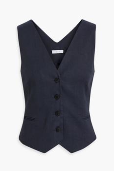 推荐Thelma linen-blend twill vest商品