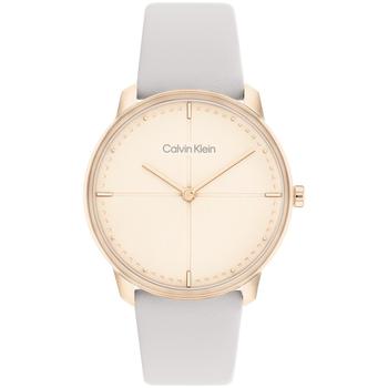 手表女ck, Calvin Klein | Unisex Gray Leather Strap Watch, 35mm商品图片 