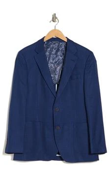 推荐Jensen Blue Solid Two Button Notch Lapel Active Stretch Tailored Fit Jacket商品