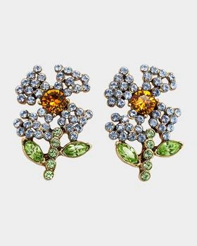 Oscar de la Renta | Crystal Flower Earrings,商家Neiman Marcus,价格¥2066