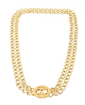 [二手商品] Chanel | Chanel Gold Double Oval Link Chain 85cm Necklace/Belt商品图片,