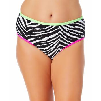 California Waves | Size Zebra-Print Bikini Bottoms, Created for Macy's商品图片,4折