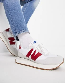 New Balance | New Balance 237 trainers in white and red 