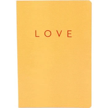 Sloane Stationery | Love designer softcover notebook in yellow,商家BAMBINIFASHION,价格¥126