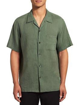Theory | Noll Short Sleeve Linen Shirt商品图片,3.6折