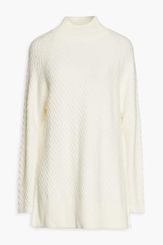 N.PEAL | Embroidered cashmere turtleneck sweater商品图片,6.4折