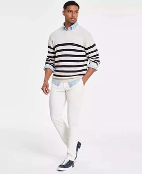 Tommy Hilfiger | Men's Textured Knit Stripe Crewneck Sweater,商家Macy's,价格¥334