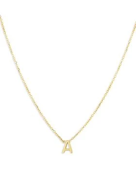 Moon & Meadow | 14K Yellow Gold Initial Pendant Necklace, 16",商家Bloomingdale's,价格¥1739