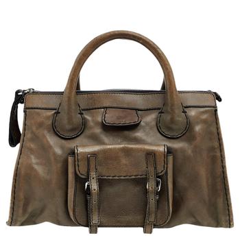 chloe tote真假, [二手商品] Chloé | Chloe Olive Green Leather Edith Tote商品图片 3.4折, 满1件减$100, 满减