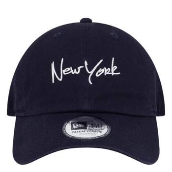 New Era Navy New York Script Classic Cap - Hats - Save $10