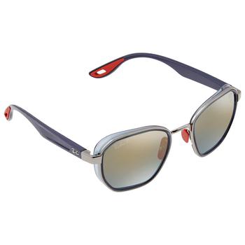 商品Ray-Ban | Scuderia Ferrari Blue Gradient Mirror Chromance Geometric Unisex Sunglasses RB3674M F001J0 51,商家Jomashop,价格¥1349图片