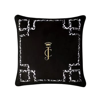 Juicy Couture | Lattice Embroidered Velvet Decorative Pillow, 20" x 20",商家Macy's,价格¥258