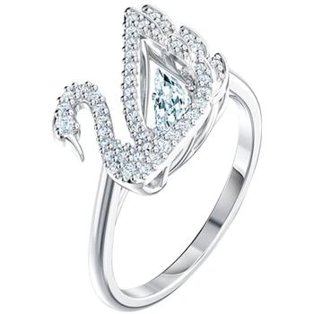 Swarovski | Swarovski Women's Ring - Dancing Swan Rhodium Plated and Crystal, Size 6.75 | 5520712,商家My Gift Stop,价格¥275
