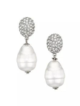 推�荐Crystal & Glass Pearl Drop Earrings商品