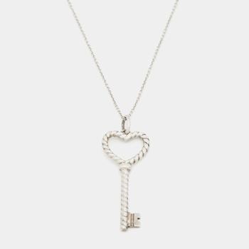 [二手商品] Tiffany & Co. | Tiffany & Co. Sterling Silver Twisted Heart Key Pendant Necklace商品图片,8.7折