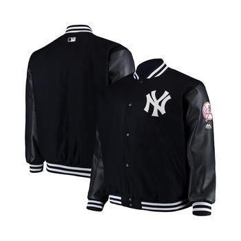 Majestic, Majestic | Men's Navy New York Yankees Big and Tall On-Field Authentic Collection Full-Snap Jacket商品图片 7.4折