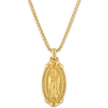 Esquire Men's Jewelry | Our Lady of Guadalupe 24" Pendant Necklace in 14k Gold-Plated Sterling Silver, Created for Macy's商品图片,6折