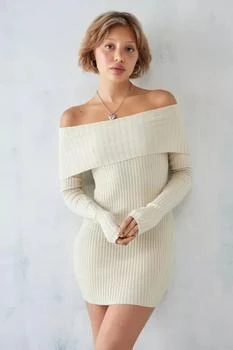 Urban Outfitters | UO Tori Off-The-Shoulder Knit Mini Dress 额外9.3折, 额外九三折