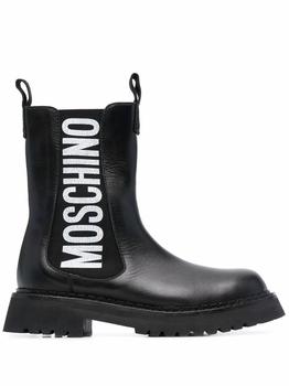 Moschino | Moschino Women's  Black Leather Boots商品图片,0.2折