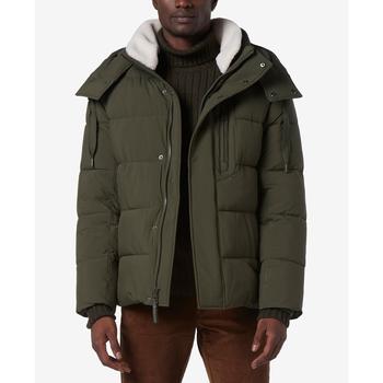 Marc New York by Andrew Marc | Men's Howe Quilted Puffer Jacket with Removable Hood & Fleece Trim商品图片,