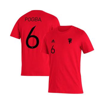 亚历山大王联名阿迪达斯, Adidas | Men's Paul Pogba Red Manchester United Name and Number Amplifier T-shirt商品图片 