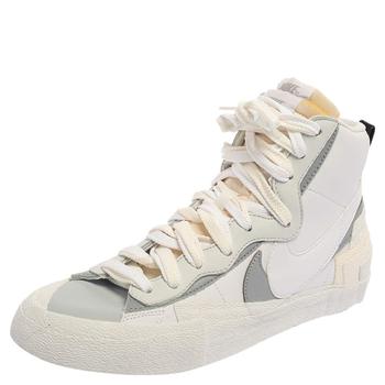 推荐Nike x Sacai White/Grey Leather High Top Sneaker Size 42.5商品