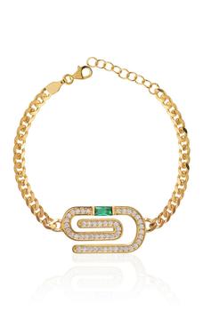 商品Gabi Rielle | Emerald Paper Clip Bracelet,商家Nordstrom Rack,价格¥434图片