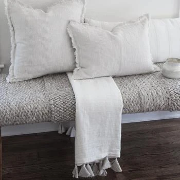 Anaya Home | Grey Pinstripe So Soft Linen Pillow,商家Verishop,价格¥418