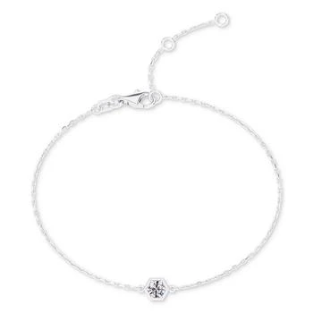 De Beers Forevermark | Diamond Honeycomb Solitaire Chain Bracelet (1/5 ct. t.w.) in 14k White or Yellow Gold,商家Macy's,价格¥8793