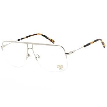 MCM | MCM Men's Eyeglasses - Clear Lens Shiny Silver Aviator Shape Frame | MCM2158 041 1.6折×额外9折x额外9.5折, 独家减免邮费, 额外九折, 额外九五折