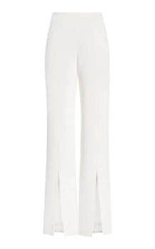 推荐SIMKHAI - High-Rise Crepe Straight-Leg Pants - White - US 4 - Moda Operandi商品