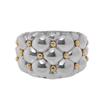 商品Charles Krypell | Charles Krypell Sterling Silver and 18K Yellow Gold Band Ring sz 6.5 3-6901-TFSG,商家Premium Outlets,价格¥1761图片