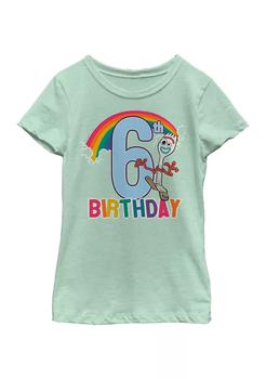 推荐Girls 4-6x Forky is Six Graphic T-Shirt商品