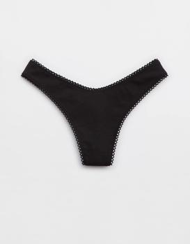 Aerie | Aerie Pointelle High Cut Thong Underwear商品图片,