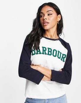 barbour, Barbour | Barbour cotton logo t-shirt in white商品图片 