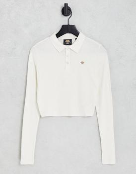 迪克斯, DICKIES | Dickies Tallase long sleeve polo shirt in white商品图片 