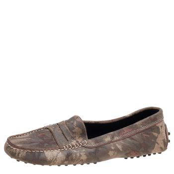 [二手商品] Tod's | Tod's Brown Printed Suede Slip On Loafers Size 39商品图片,9.1折, 满1件减$100, 满减