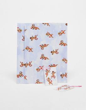 商品Skinnydip | Skinnydip Christmas cherub wrapping paper and gift tag set,商家ASOS,价格¥72图片