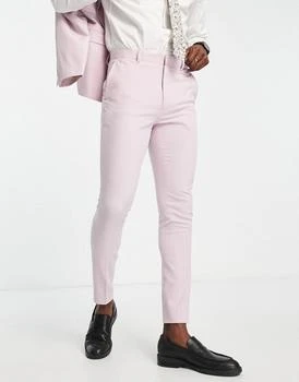 ASOS | ASOS DESIGN super skinny suit trousers in light pink 3.6折