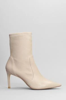 推荐Stuart 85 High Heels Ankle Boots In Beige Leather商品